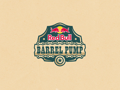 Red Bull Barrel Pump Logo badge biking logo red bull