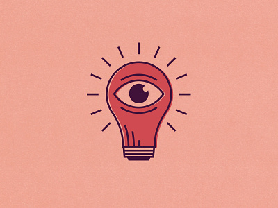 Eyedea eye icon idea illustration light bulb