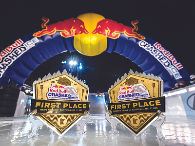 Crashed Ice Trophies 3d crashed ice design red bull trophy