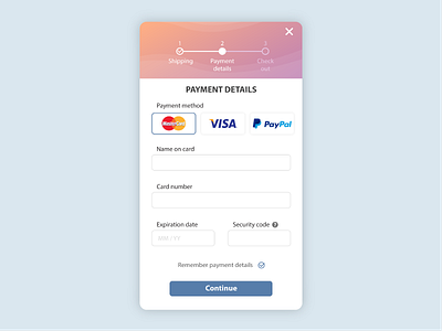 Check out credit card - Daily Ui 02 2 app check out credit card daily ui daily ui challenge form pastel payment ui