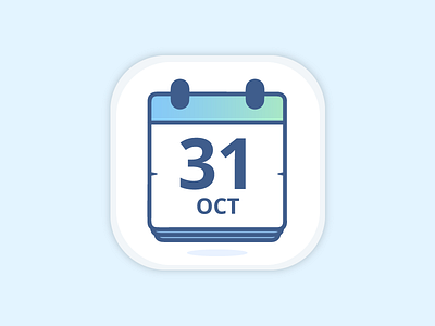 App icon - Daily Ui 05 5 app app icon blue calendar clean daily ui daily ui challenge icon number ui ui design