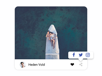 Social share - Daily Ui 10 10 blue clean daily ui daily ui challenge facebook twitter instagram picture post share social social share ui design