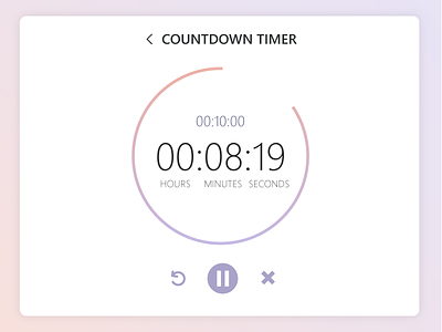 Countdown Timer - Daily Ui 14 14 app clean countdown timer daily ui daily ui countdown timer purple time ui design