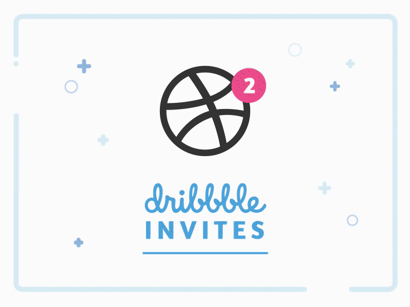 2 dribbble invites 2 animation blue dribbble invite invite notification