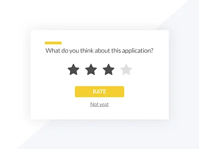 Pop Up - Daily Ui 16 16 button daily daily ui daily ui challenge notation overlay pop up rate ui yellow