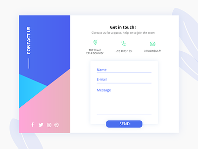 Contact us - Daily ui 28