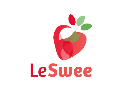 Logo - LeSwee bakery food ice cream logo smoothie strawberry sweet yogourt
