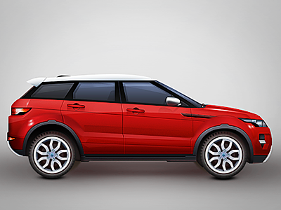 Evoque car icon illustration ui