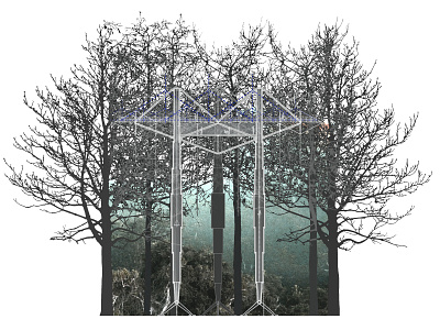 Arbol + Maquina amazona amazonia architecture collage forest machine metal tree wood