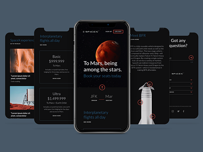 To Mars design mars space spacex travel travelling uidesign universe uxd web webapp xd xddailychallenge