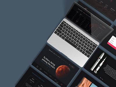 To Mars design desktop mars mockup showcasing space spacex travel universe web webapp