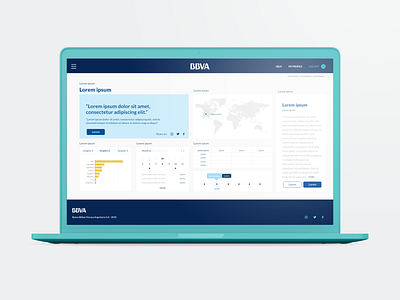 BBVA - CRM adobe adobexd bank crm fast landing mockup web