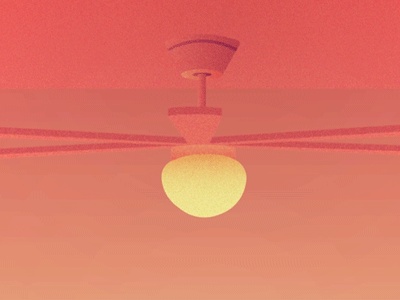 Ceiling Fan 2d after effects animation ceiling ceiling fan ceilingfan fake 3d fan gradient light lighting motion motion design orange peach red vector