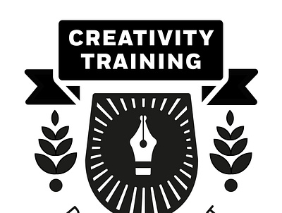 Creativity Training logo amsterdam black blackandwhite branding creative creativity creativity training decorative design logo logo design pen style writing