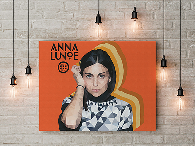 Anna Lunoe Illustration celebrity geometric graphic design illustration illustrator low poly portrait vector