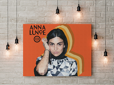 Anna Lunoe Illustration celebrity geometric graphic design illustration illustrator low poly portrait vector