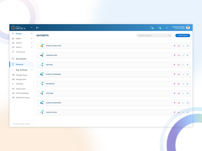 Datasets - Data Visualization Web Application app dashboard illustration sketchapp social media