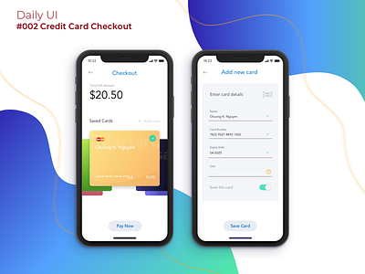 Daily UI #002 Credit Card Checkout 002 checkout credit card dailyui interface minimal mobil app