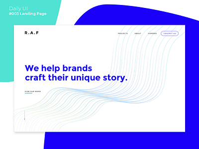 Daily UI #003 Landing Page 003 agency daily ui illustrations landing page minimalistic website