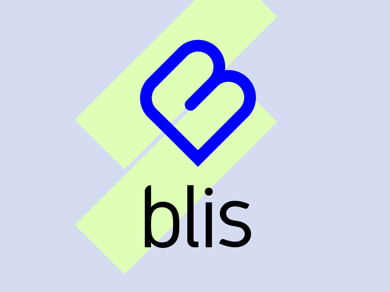 We Are Blis logo animated animation branding colourful font logo simplistic