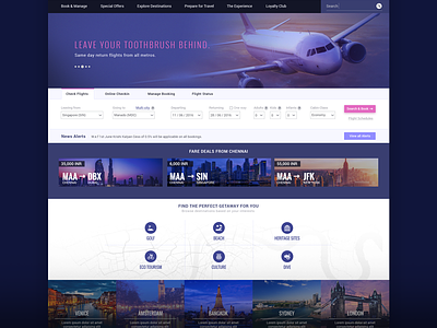 Airline website redesign