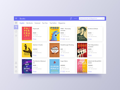 Books app - Windows 10 Desktop version app books clean design minimalistic ui ux windows