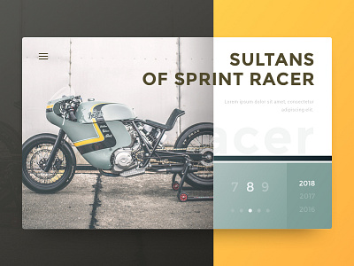 Motorcyle App Concept bike color design fibonacci ipad motorcycle navigation retro ui vintage web