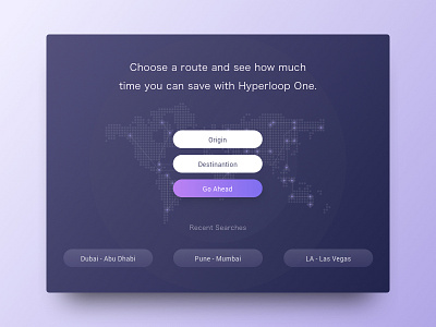 Hyperloop - Route estimation redesign color hyperloop minimalistic travel ui