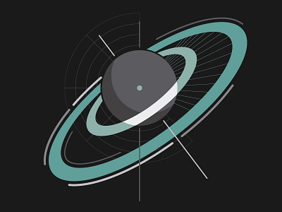 Put two rings on it. illustration planet vector