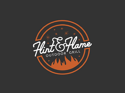 Flint & Flame Logo illustration logo logo design