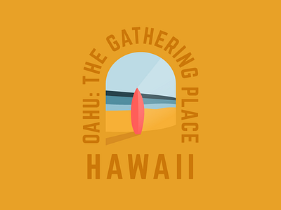 Home Series 02: Oahu, HI graphic design illustration illustrator orange