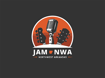 Jam NWA Logo arkansas branding identity logo music