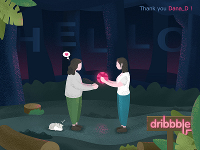 Hello Dribbblers! design hello dribbble illustration