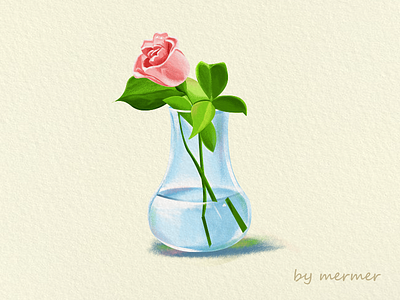 Illustrator bottle drawing flower illustration leaf