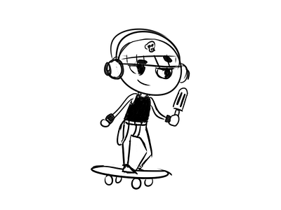 Brand Illustration Paleta 2 skater sketch