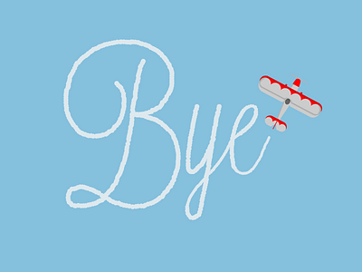 Byeplane bye bye plane design graphic design illustrator plane play on words thomas howarth vector