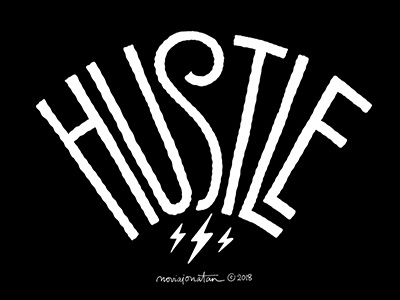 Hustle flourish handlettering lettering script typography