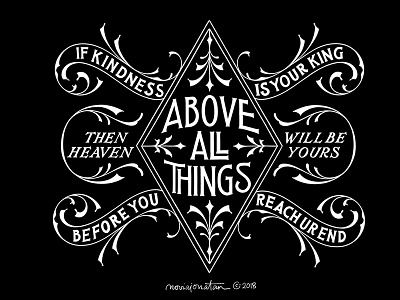Above All Things handlettering lettering quote serif typography