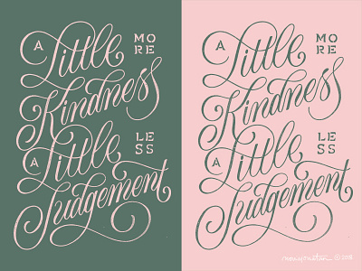 a little more kindness flourish handlettering lettering quote script typography