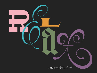 Relax handlettering lettering typography