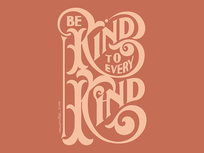 Be Kind handlettering lettering typography