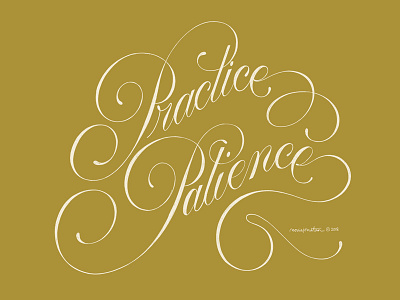 Practice Patience handlettering lettering text type typography