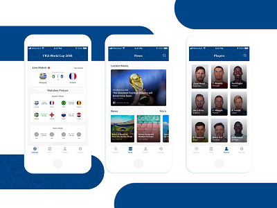 Exploration | World Cup 2018 Information App football interaction interaction design minimalist mobile application soccer ui uiux user experience user interface ux