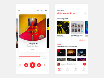 Exploration | Music Player App Exploration audio clean clear music player simple