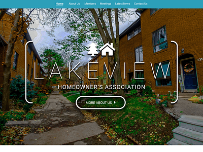 Lakeview Homeowner's Association blog branding community design graphicdesgn home landing page news ui webdeisgn webdevelopment