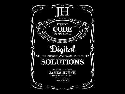 JH Digital Solutions Logo (Jack Daniel's Remix)