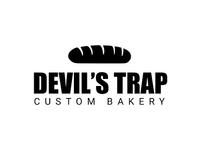 Devil's Trap Bakery Logo bakery bakery logo black black white branding design graphic graphic art graphicdesign icon illustration logo typography ui vector