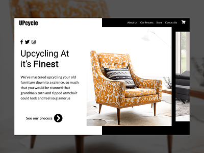Upcycling concept branding design furniture mock up ui upcycling webdesign website website concept website illustration zerowaste