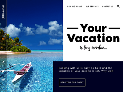 JHBookings - Vacation Website Concept booking branding design graphicdesign hotel illustration landing page ui ux vacation webdesign