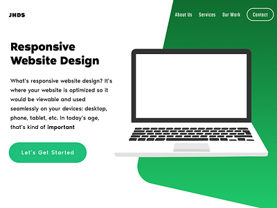 Responsive Website Design agency design desktop graphic art graphicdesign green interface landing page mobile responsive design services tablet ui ux webdesign